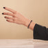 Obsidian | Silver | Firefly Glass Pebble Bracelet